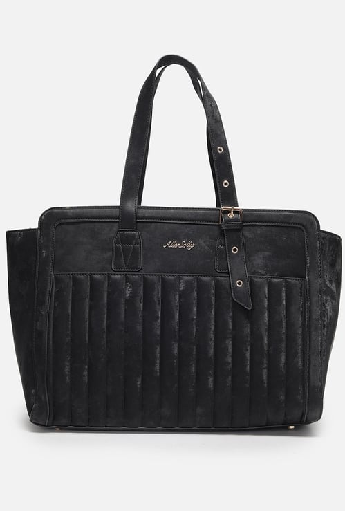 ALLEN SOLLY Quilted Laptop Bag