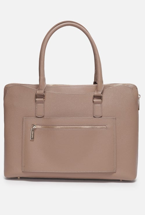 ALLEN SOLLY Textured Laptop Bag