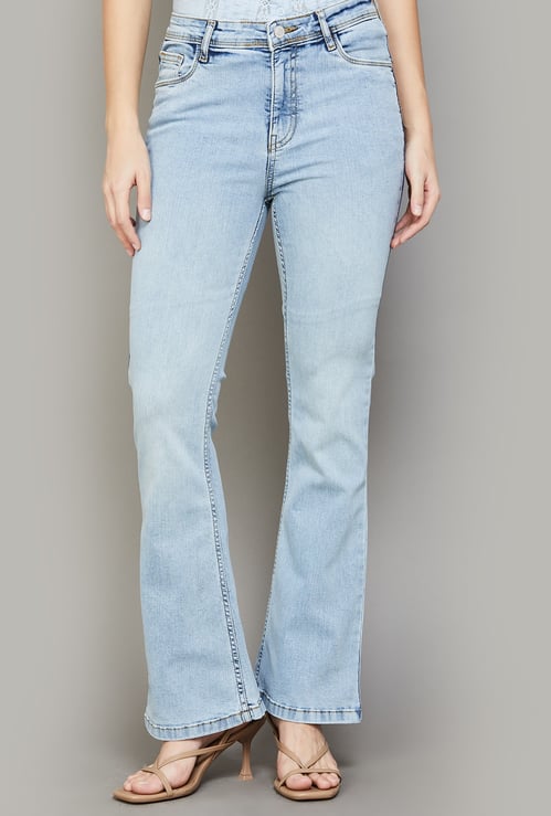 KRAUS Lightwashed Flared Jeans