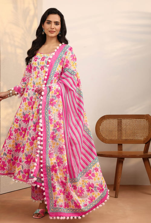 LIBAS Floral Print Kurta Set
