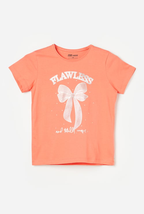 FAME FOREVER Girls Graphic Print T-shirt
