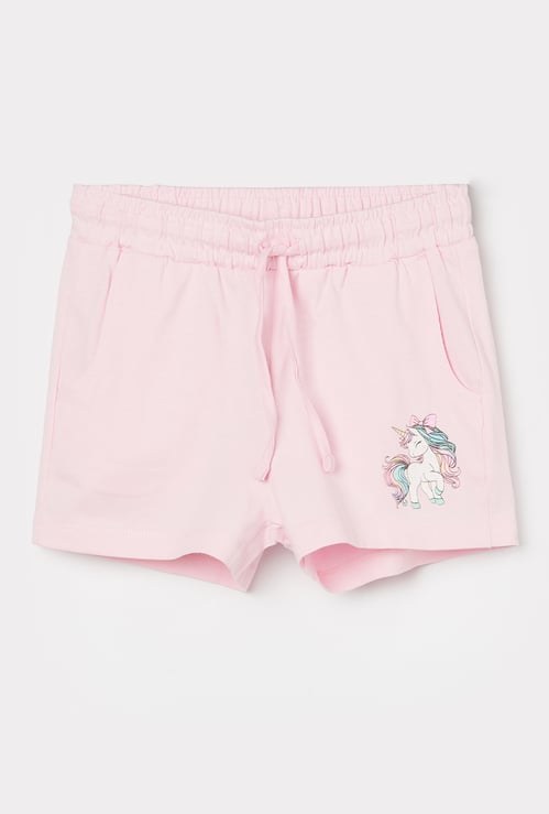 FAME FOREVER Unicorn Printed Shorts