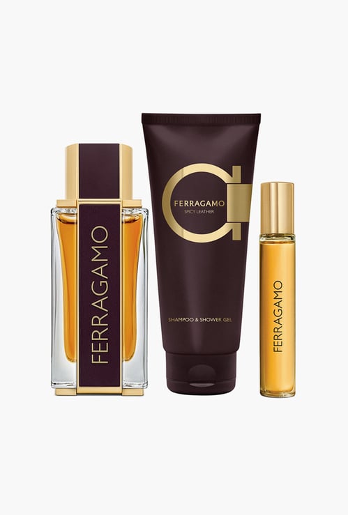 SALVATORE FERRAGAMO Spicy Leather Eau De Parfum Set - 215ml