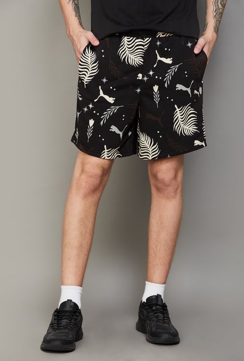 PUMA Brand Print Regular Shorts