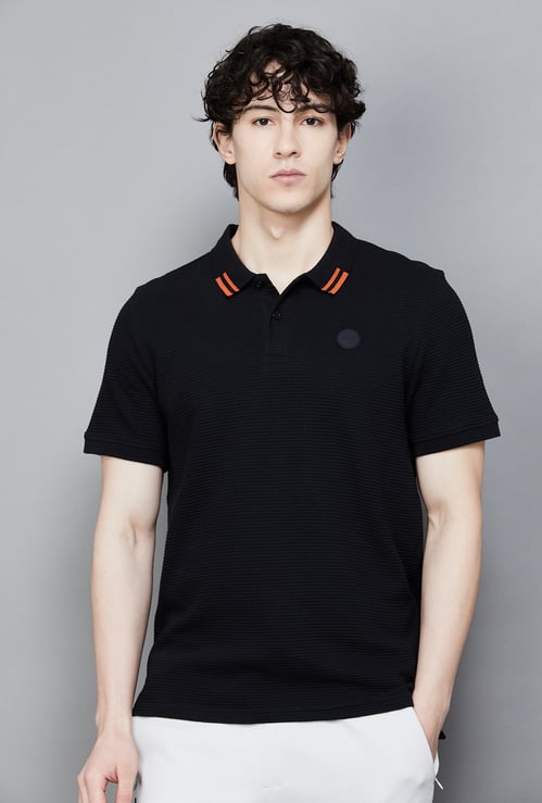 PUMA Textured Polo T-shirt