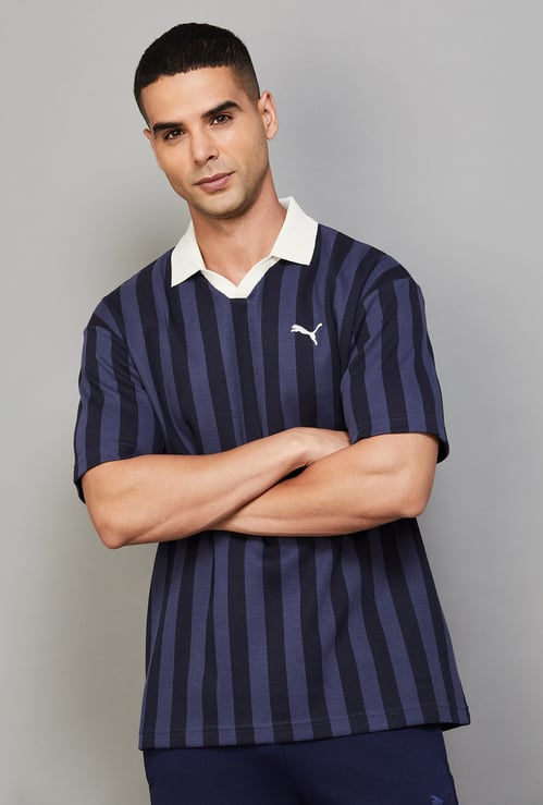PUMA CLASS Relaxed Striped Polo T-shirt