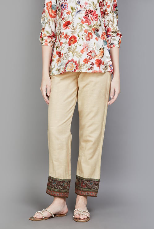 SPAN Solid Straight Pants