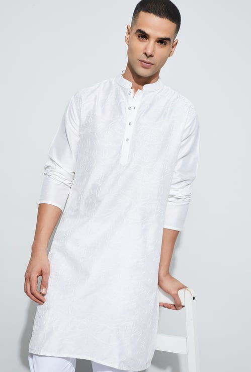 MELANGE Embroidered Calf Length Kurta