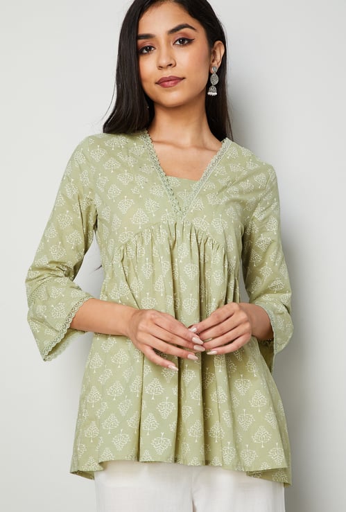 MELANGE Ethnic Motif Print Tunic
