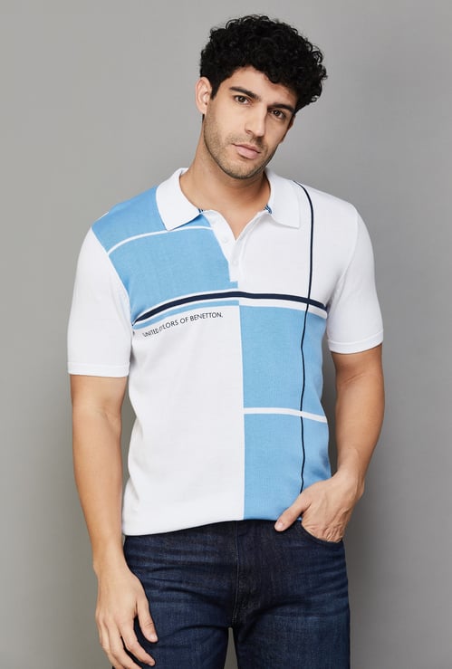 UNITED COLORS OF BENETTON Colourblock Polo T-shirt