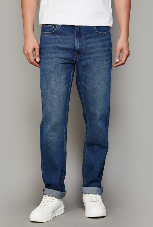 UNITED COLORS OF BENETTON Washed Mid-Rise Jeans