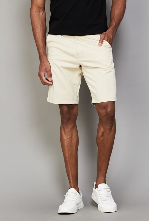 T-BASE Solid Regular Fit Shorts
