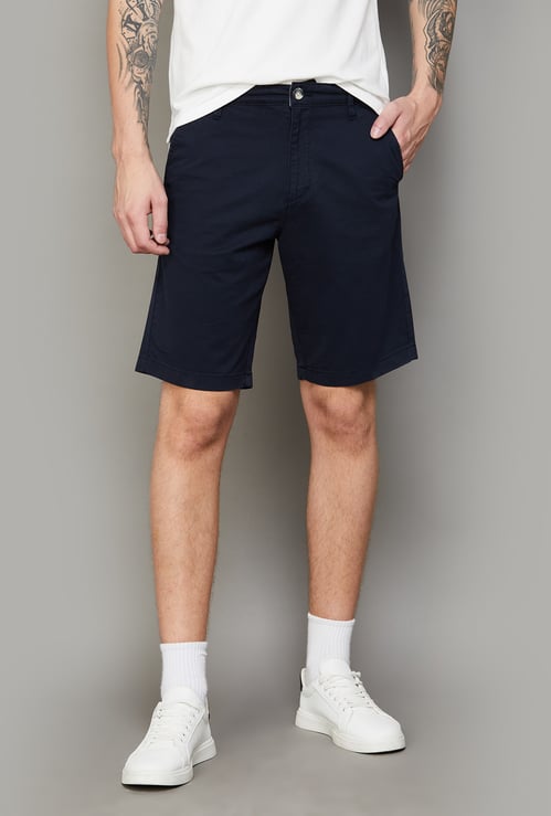 T-BASE Solid Regular Fit Shorts
