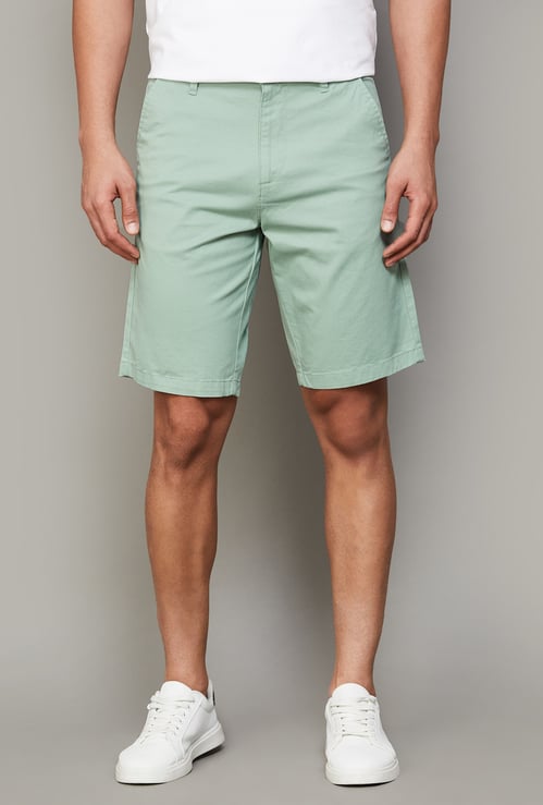 T-BASE Solid Regular Fit Shorts