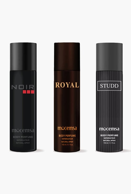 MOCEMSA Body Perfume Gift Pack - Noir And Royal And Studd - 450ml