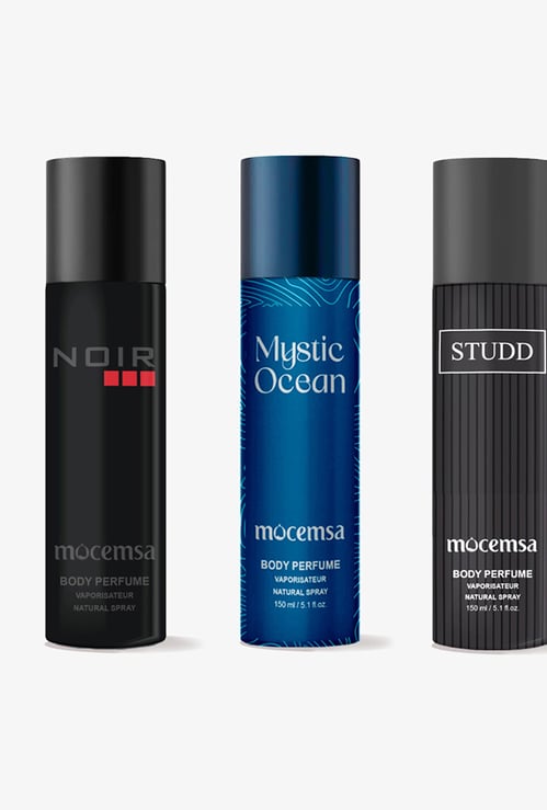 MOCEMSA Body Perfume Gift Pack - Noir And Mystic Ocean and Studd - 450ml