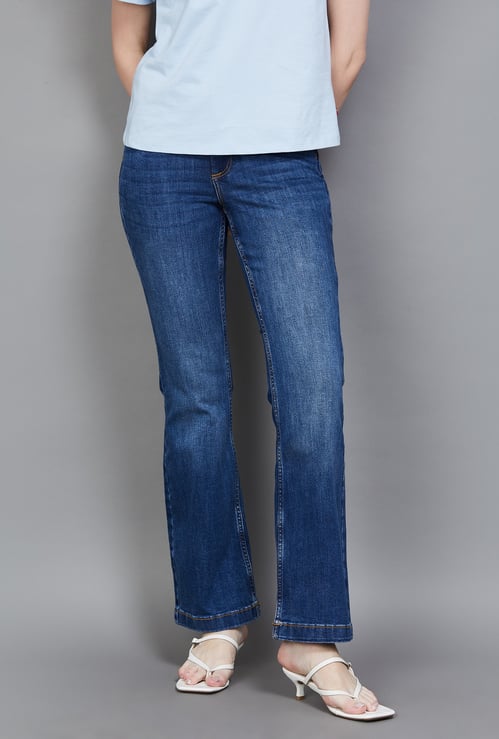 ONLY Solid Flared Jeans