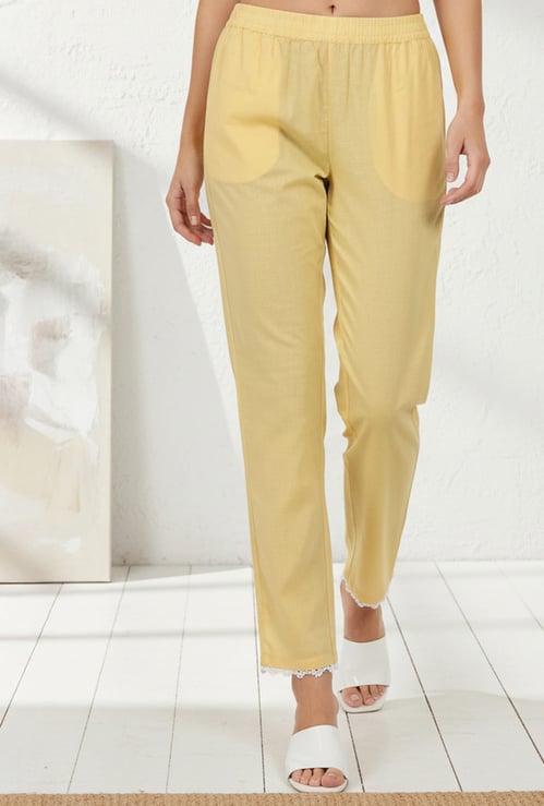 W Solid Straight Pants