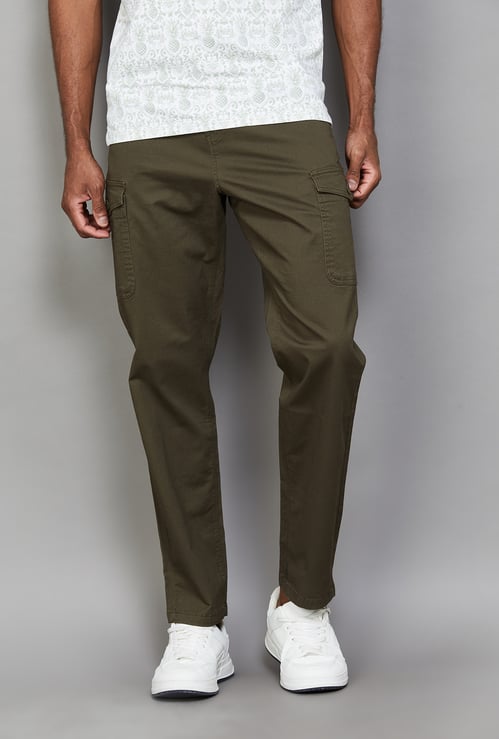 VH SPORTS Solid Slim Tapered Cargos