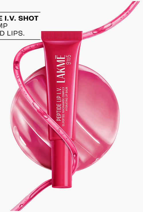 LAKME 9To5 Peptide Lip IV Hydrating Lip Balm - Peptalk Pink - 10g