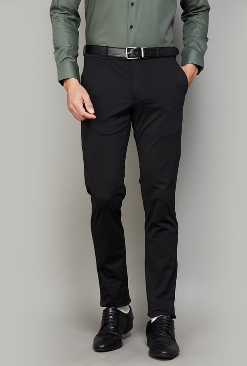 VAN HEUSEN Solid Ultra Slim Formal Trousers