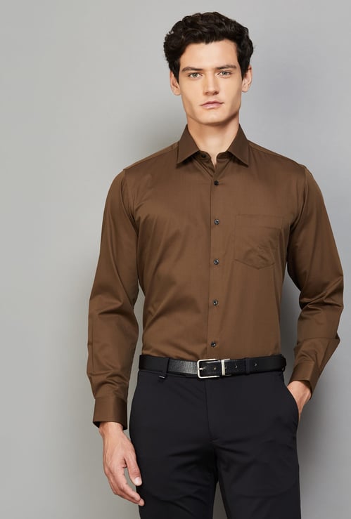 VAN HEUSEN Solid Regular Fit Formal Shirt