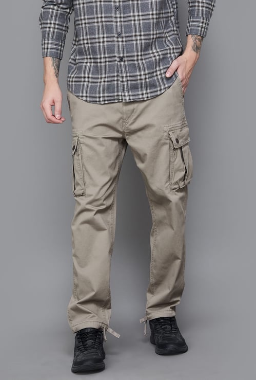 AMERICAN EAGLE Solid Regular Fit Cargos