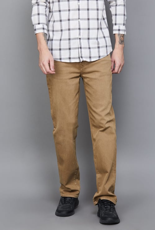 AMERICAN EAGLE Solid Regular Fit Jeans