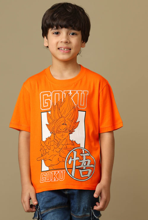 KIDSVILLE Boys Goku Graphic Print T-shirt