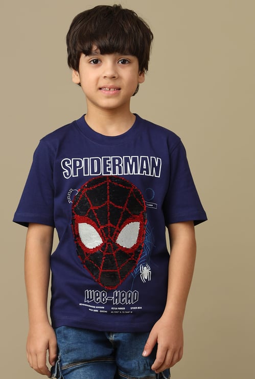 KIDSVILLE Boys Spiderman Sequined T-shirt