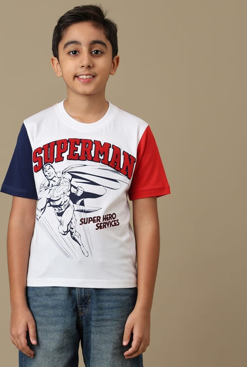 KIDSVILLE Boys Superman Print T-shirt