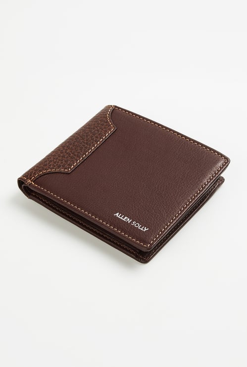 ALLEN SOLLY Textured Leather Bi-Fold Wallet