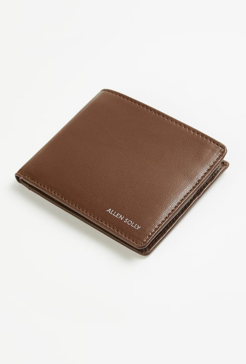 ALLEN SOLLY Solid Leather Bi-Fold Wallet