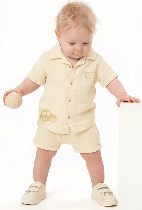 FAME FOREVER Boys Embroidered Shirt