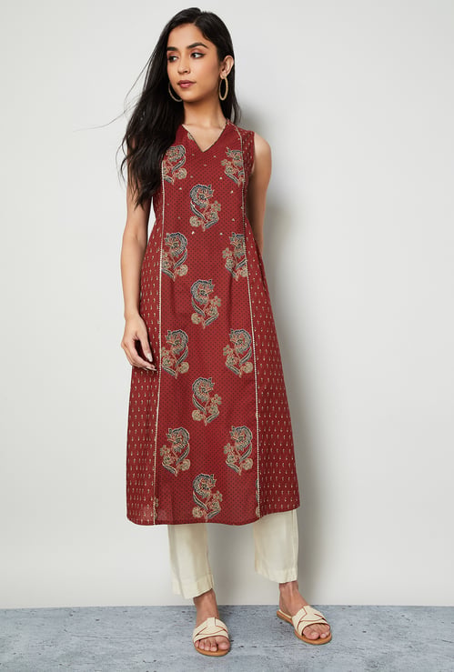 MELANGE Printed Straight Kurta