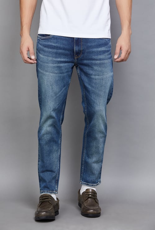LP JEANS Washed Mid-Rise Regular Straight Jeans