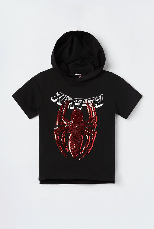 FAME FOREVER Boys Spiderman Sequin T-shirt