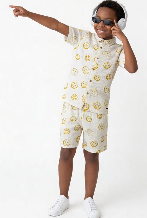 FAME FOREVER Boys Graphic Print Shirt