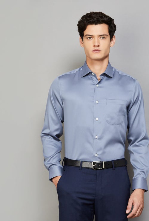 LOUIS PHILIPPE Solid Regular Fit Formal Shirt
