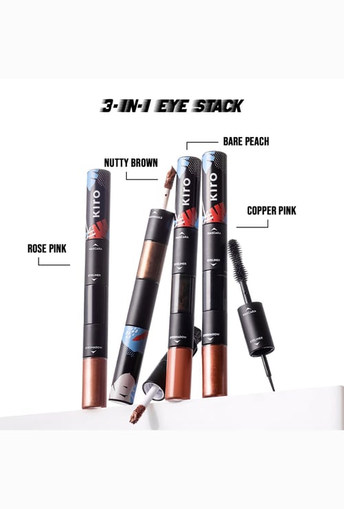 KIRO BEAUTY 3-in-1 Eye Stack - Bare Peach Matte Trio - 12.5g