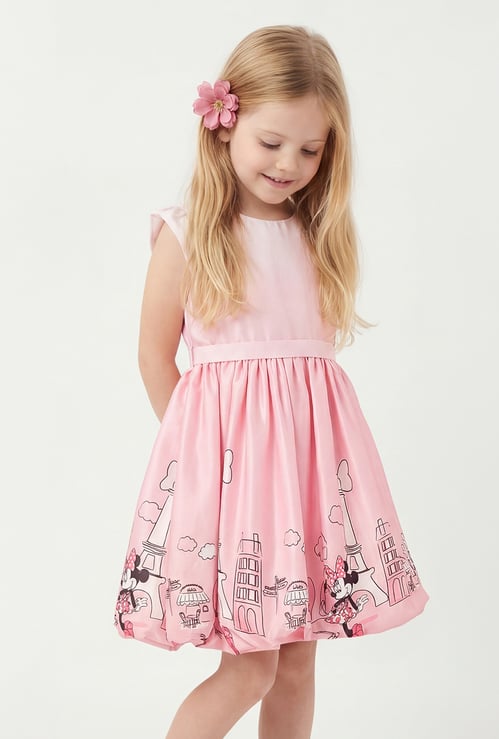 FAME FOREVER Girls Minnie Mouse Bubble Dress