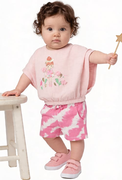 FAME FOREVER Girls Tie & Dye Shorts