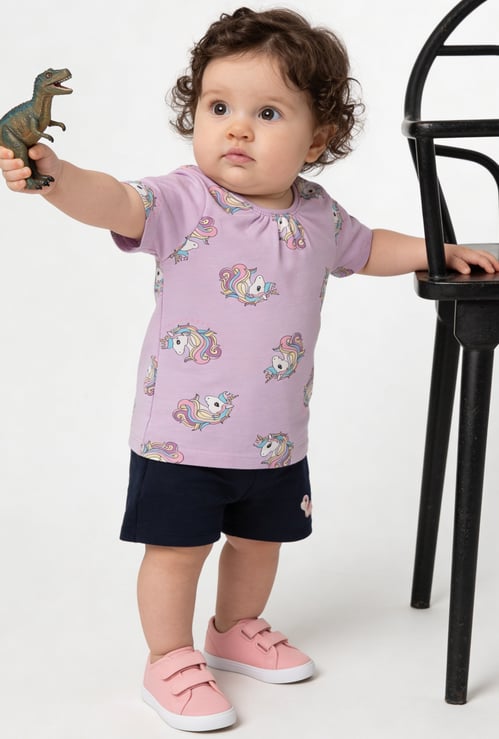 FAME FOREVER Girls Unicorn Print T-shirt