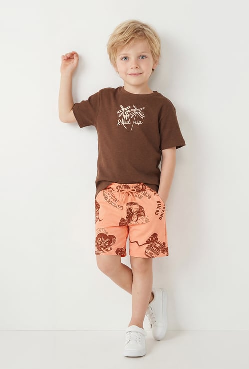 FAME FOREVER Boys Monster Graphic Print Shorts