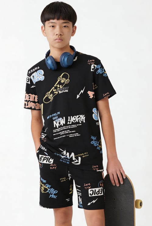 FAME FOREVER Boys Graphic Print T-shirt