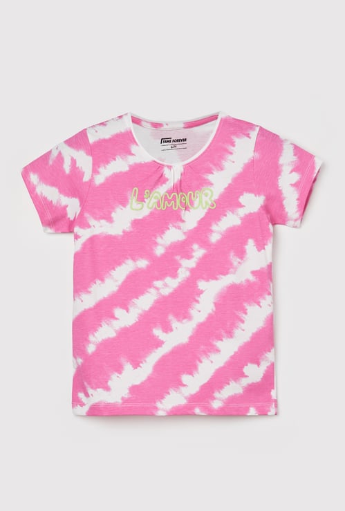 FAME FOREVER Girls Tie & Dye T-shirt