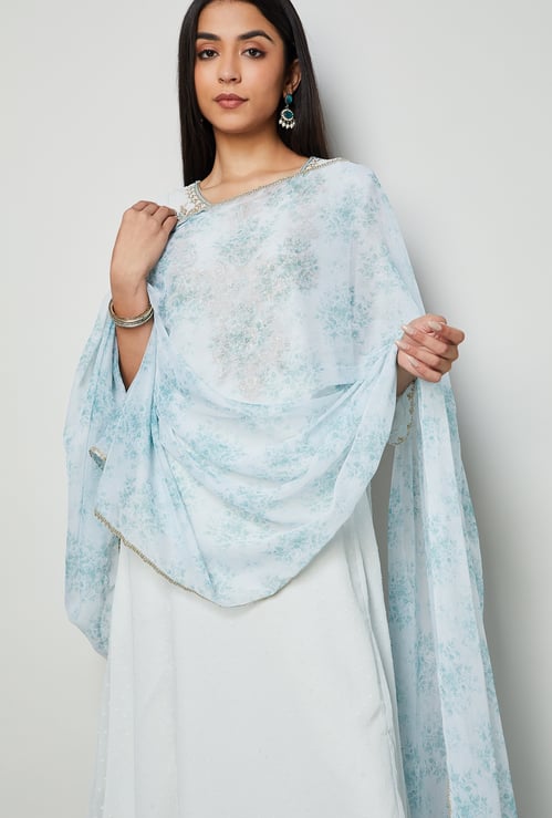 MELANGE Floral Print Dupatta