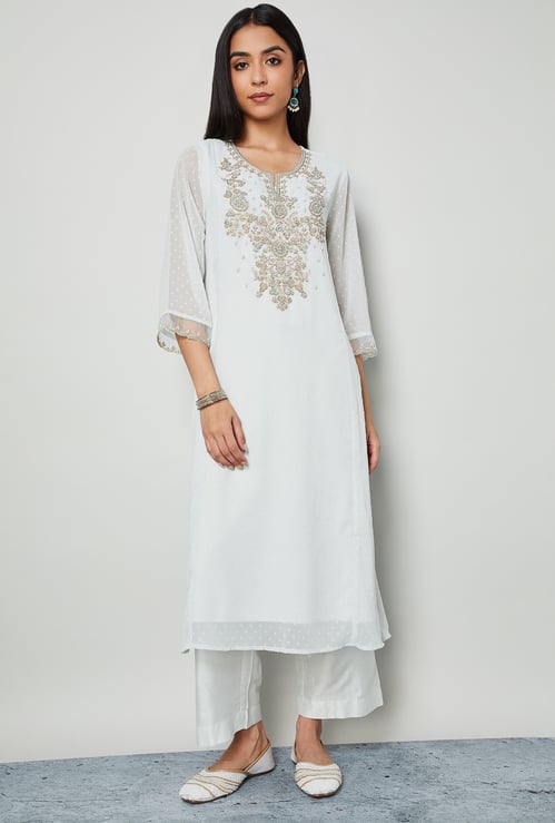 MELANGE Embellished Straight Kurta