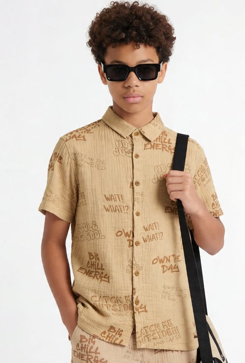 FAME FOREVER Boys Printed Shirt