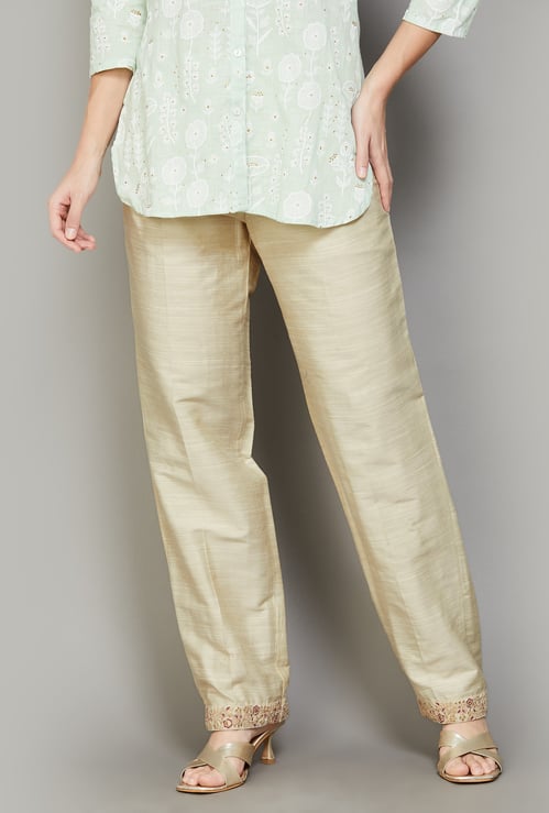 SPAN Solid Straight Pants